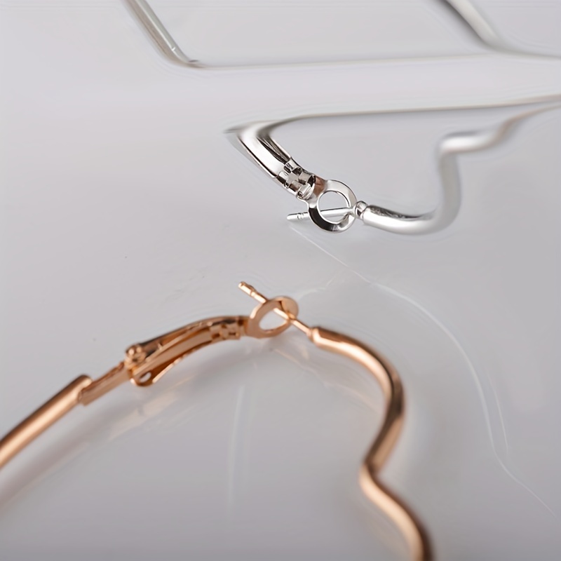 Heart & Peach Earrings Minimalist Style
